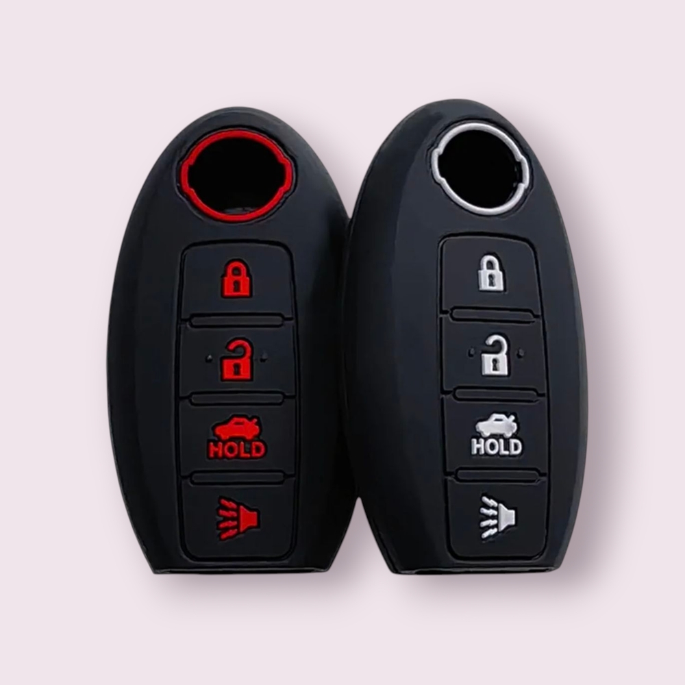 Black and Red Car Key Fob Covers